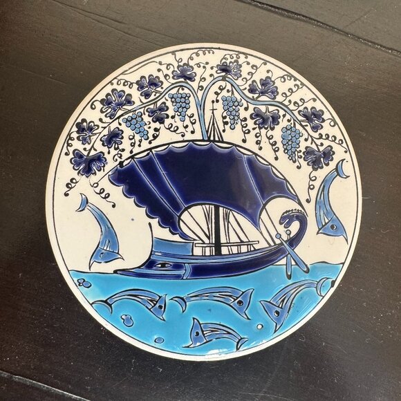 Nassos Ceramic Tile Coasters, Set of 7 - Picture 4 of 12